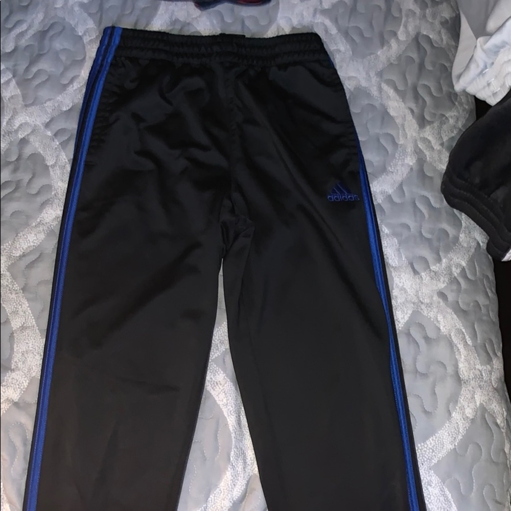 Blue/Black Boys Large Fleece Adidas Fleece Joggers